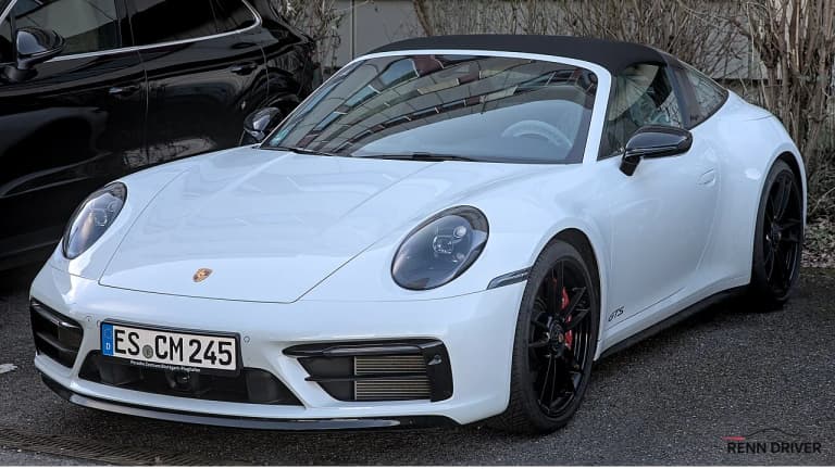 Porsche 911 Targa 4 GTS 992 showing modern automated roof