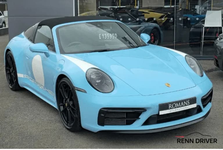 Porsche 911 Targa 992 with automated retractable roof panel
