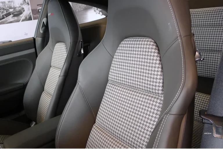 Porsche 911 50th Anniversary Edition houndstooth seat detail