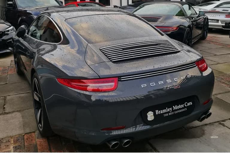 Porsche 911 50th Anniversary Edition rear three-quarter view