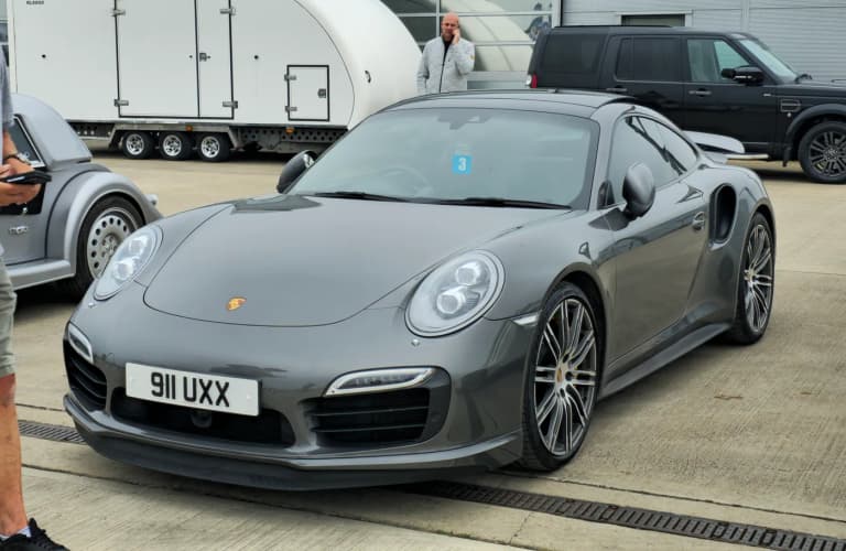 Grey Porsche 911 (991) Turbo S coupe