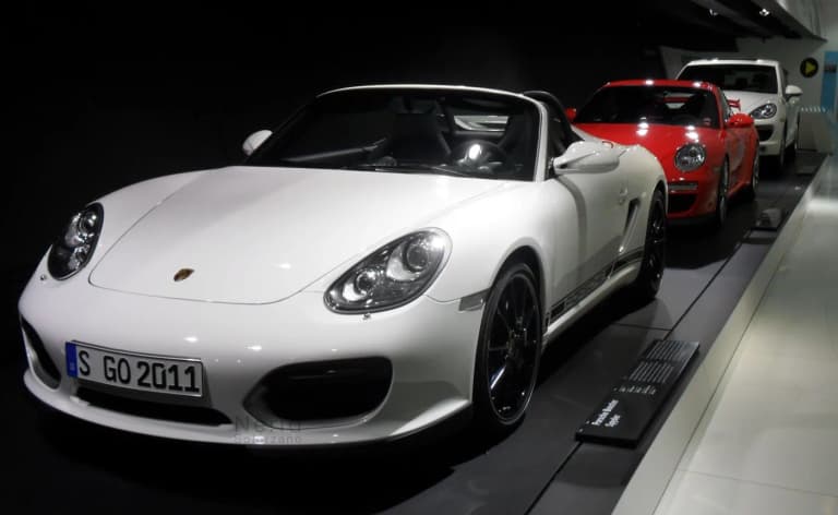 Porsche 987 Boxster Spyder with the lightweight manual roof