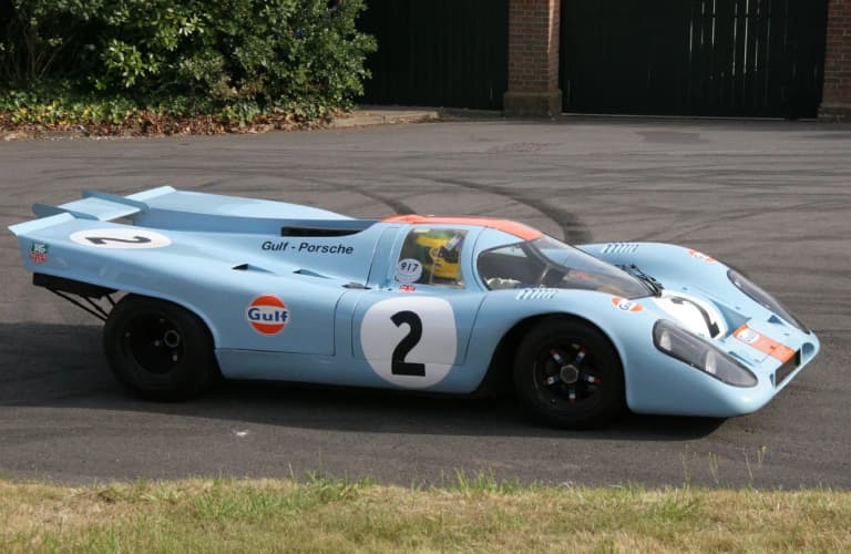Gulf liveried Porsche 917K in light blue and orange