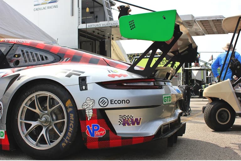 Pfaff Motorsports Porsche 992 GT3 R on track at the Nürburgring Nordschleife
