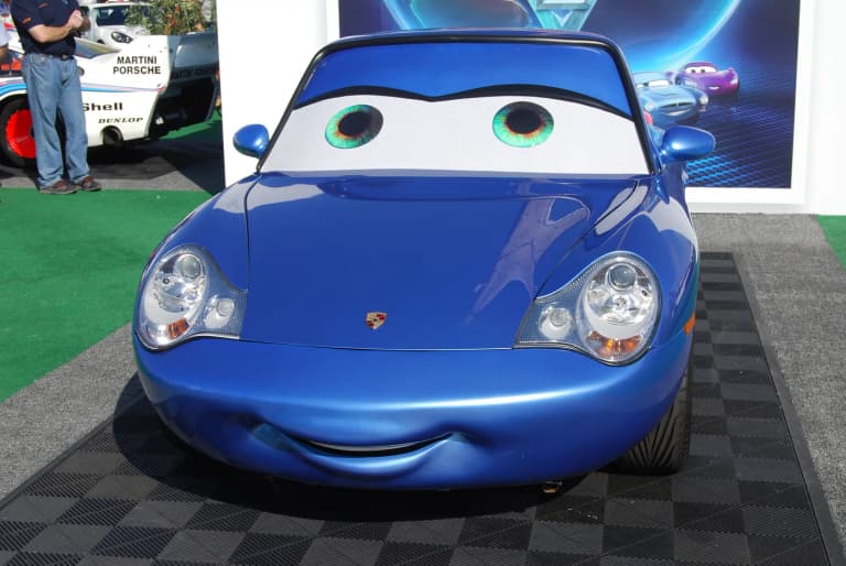 Porsche 996 styled as Sally Carrera on display