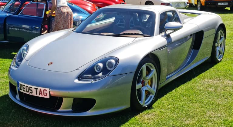 Silver Porsche Carrera GT