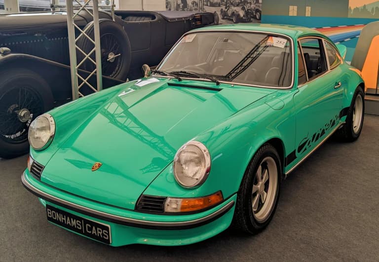 Jade Green 1973 Porsche 911 Carrera 2.7 RS, front three-quarter view
