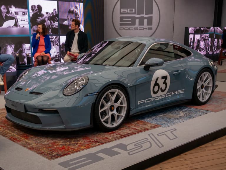 Modern Porsche 911 S/T (992) on display