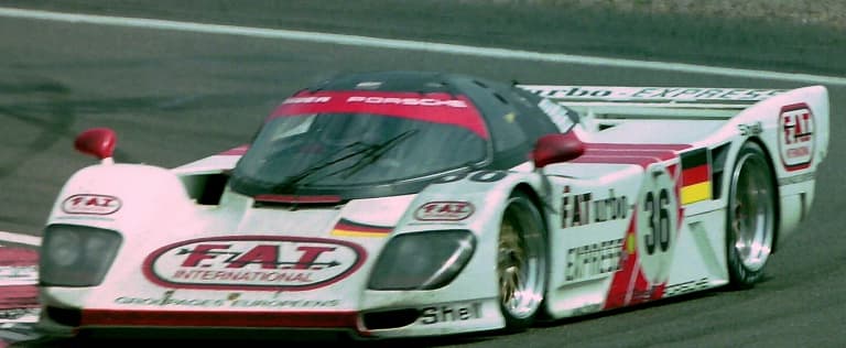 F.A.T. Dauer 962 Le Mans racing at speed during the 1994 24 Hours of Le Mans