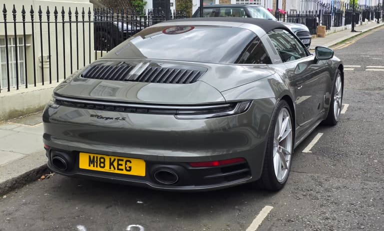 Grey Porsche 911 (992) Targa 4S