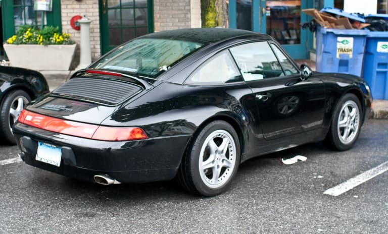 Black Porsche 911 (993) Targa