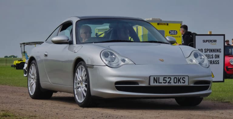 Silver Porsche 911 (996) Targa