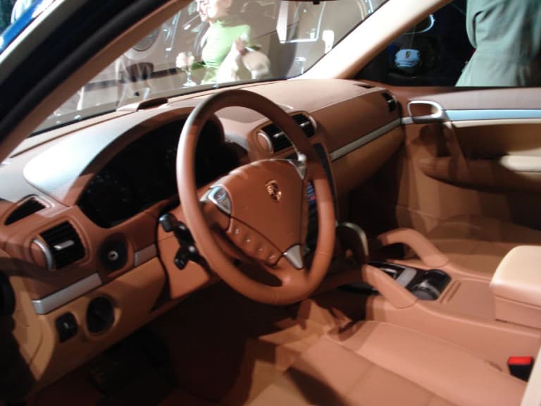 Porsche Cayenne interior showing the dashboard and centre console