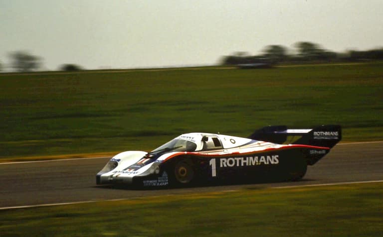 Porsche 956 driven by Jacky Ickx and Derek Bell at the 1982 Silverstone 6 Hours