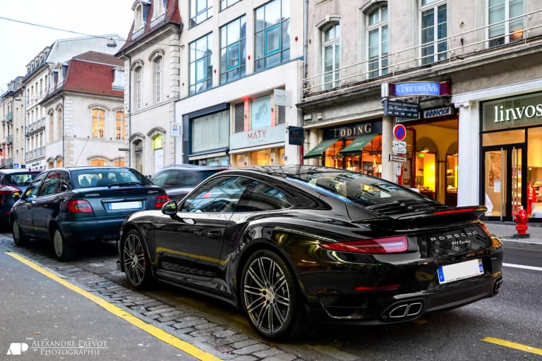 Standard Porsche 991 Turbo, the kind of donor car TopCar converts. This is not a Stinger GTR.