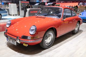 The original Porsche 901 on display at the 2019 Geneva Motor Show