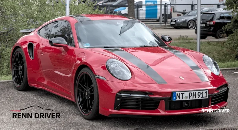 White Porsche 992 911 Turbo S