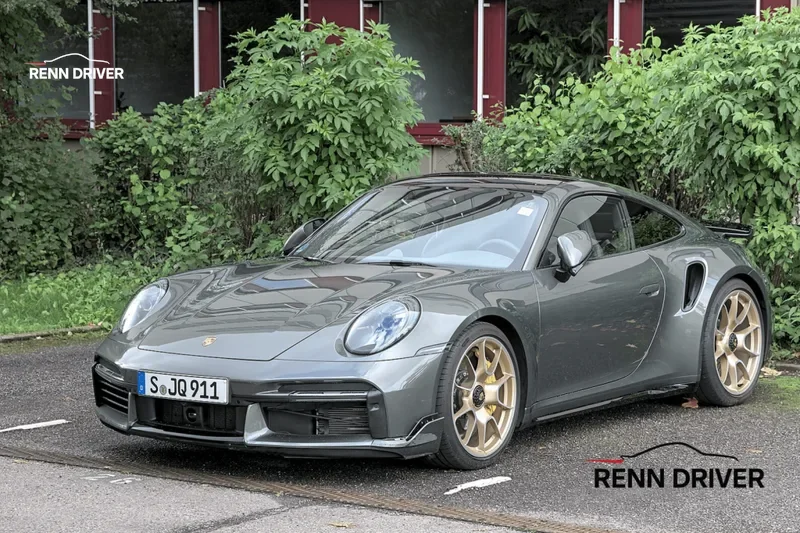Porsche 992 Turbo S rear three-quarter view