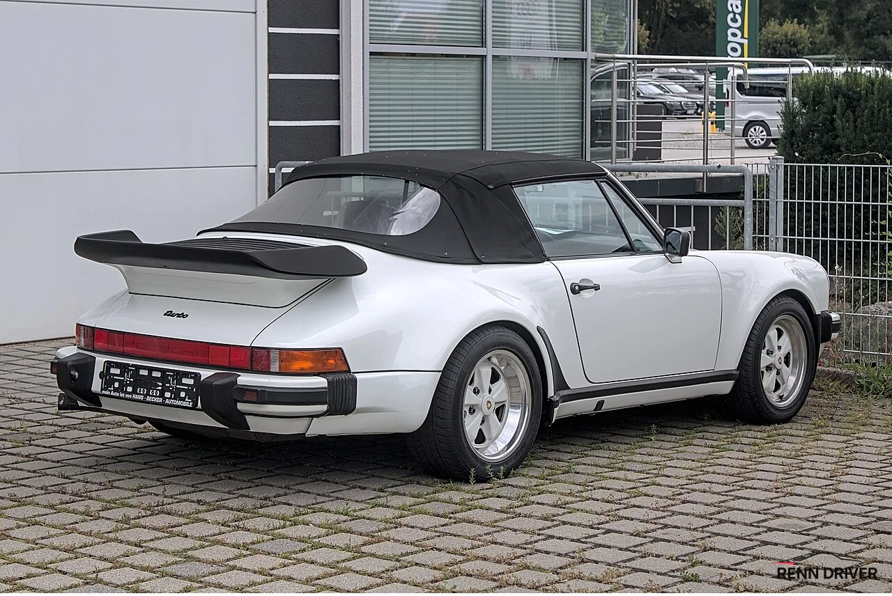 Red Porsche 930 Turbo Cabriolet