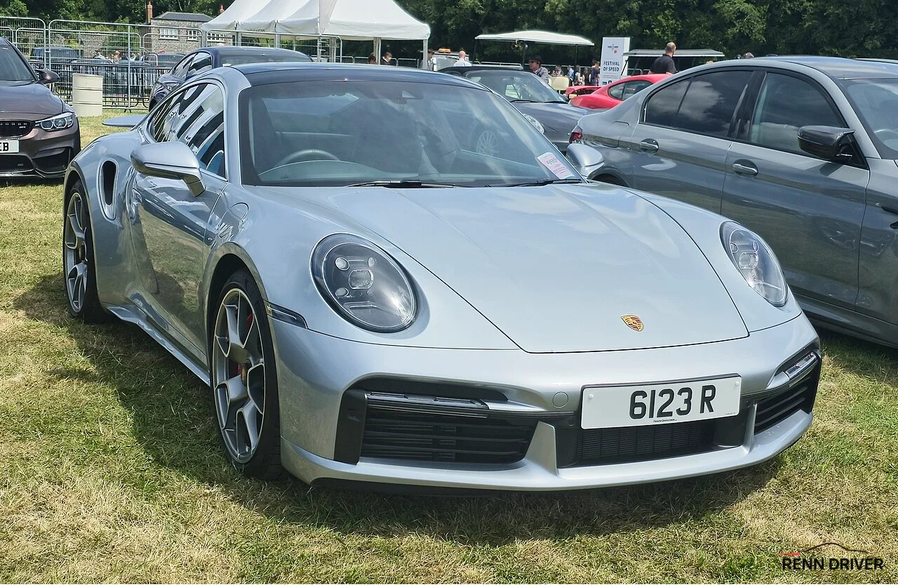 Gray Porsche 992 911 Turbo
