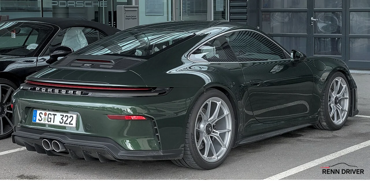 Porsche 992 GT3 with rear wing, front view