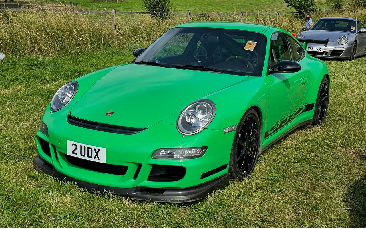 Green Porsche 997 GT3 RS at Goodwood Festival of Speed