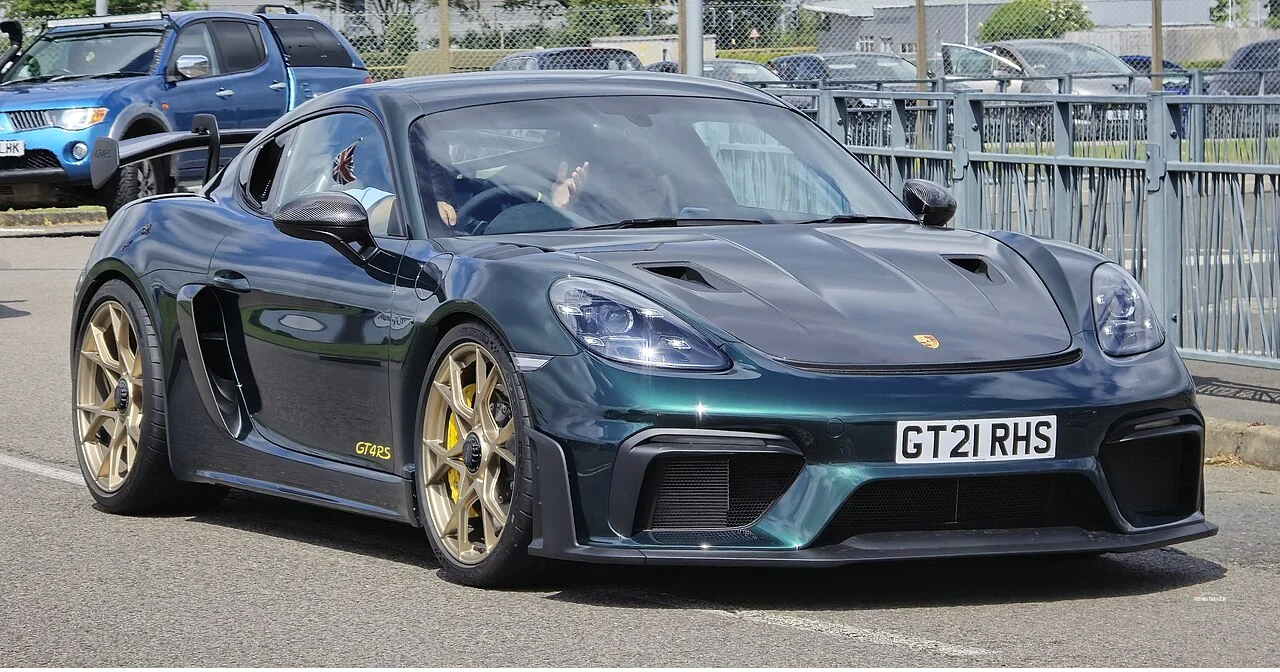 Porsche 718 Cayman GT4 RS in motion