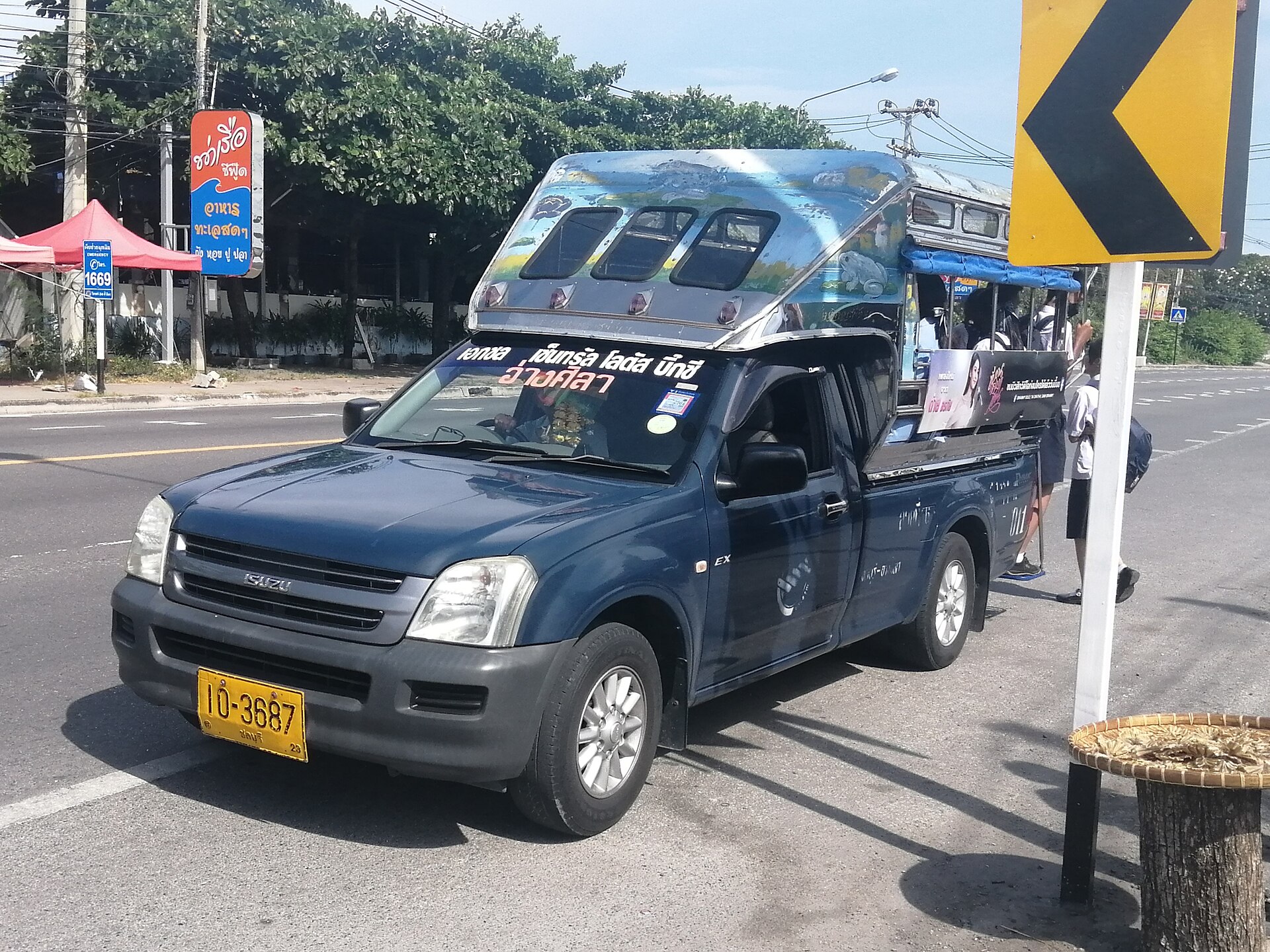 Songthaew local transport in Chonburi
