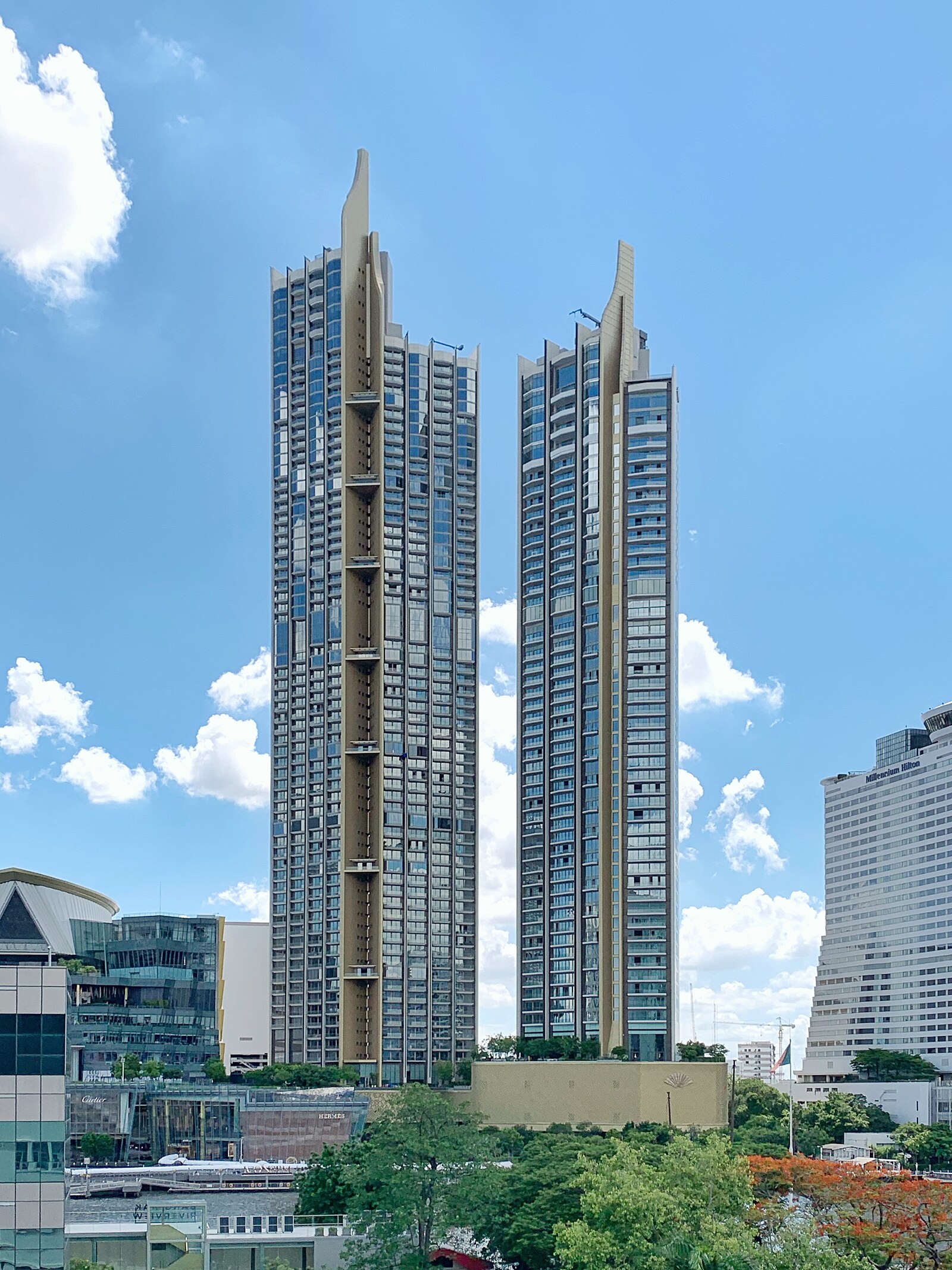 ICONSIAM mall complex with skyscrapers