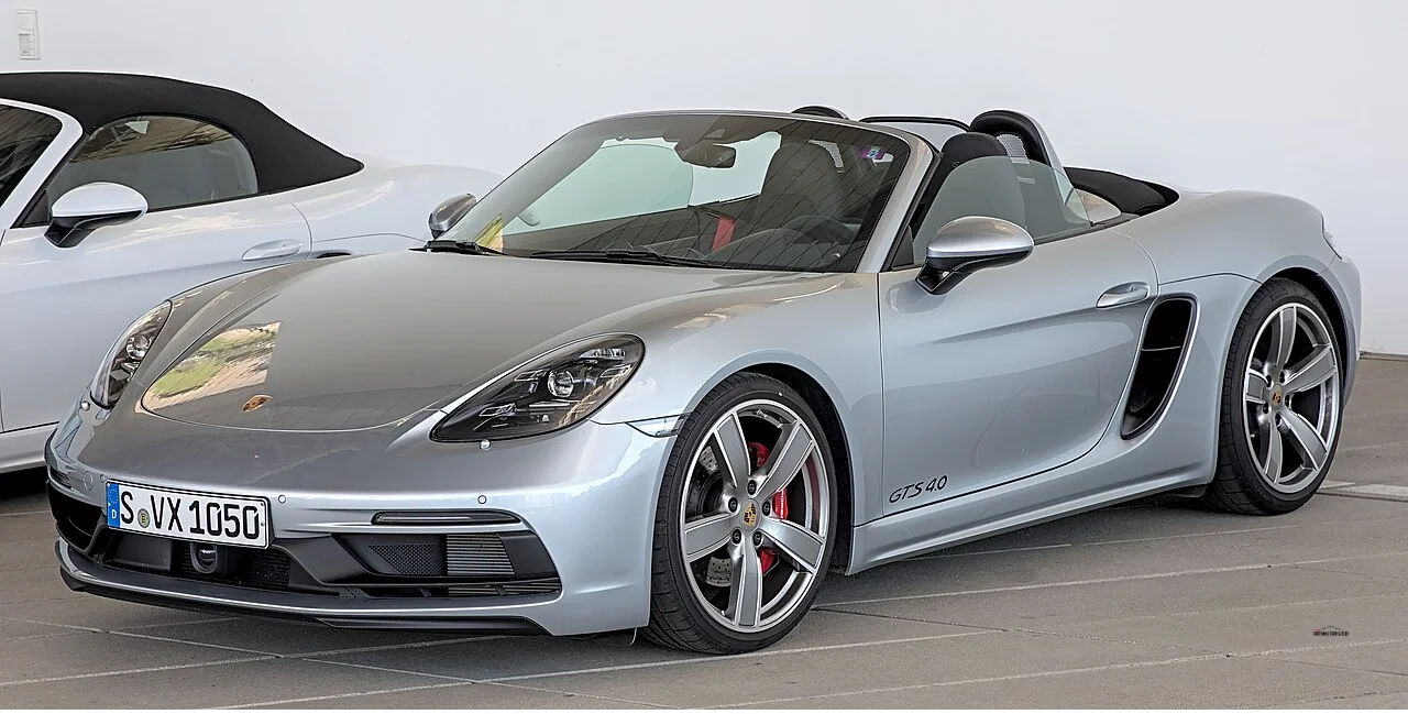 Red Porsche 718 Boxster GTS 4.0 front three-quarter view