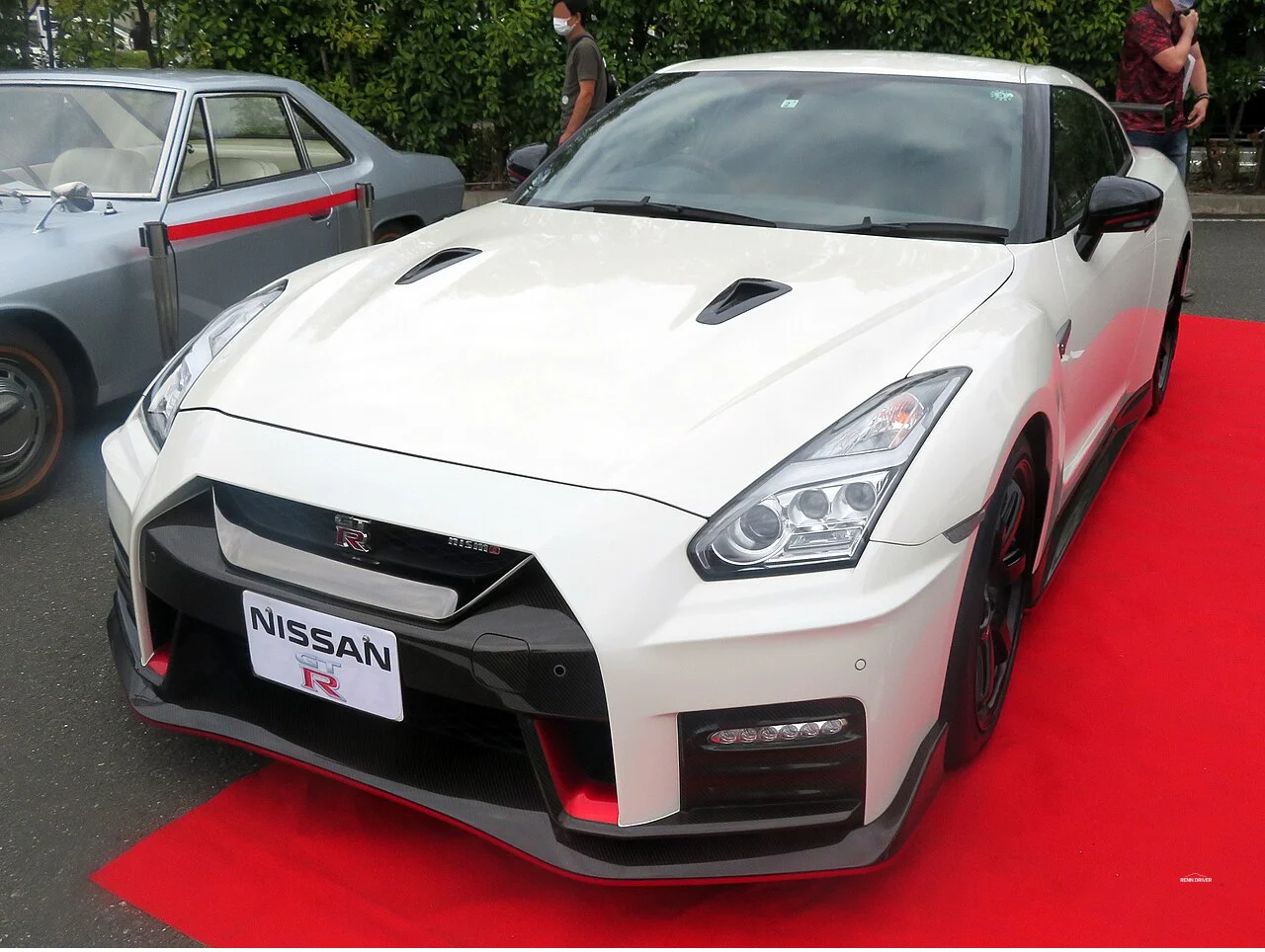 White Nissan GT-R NISMO R35 front three-quarter view