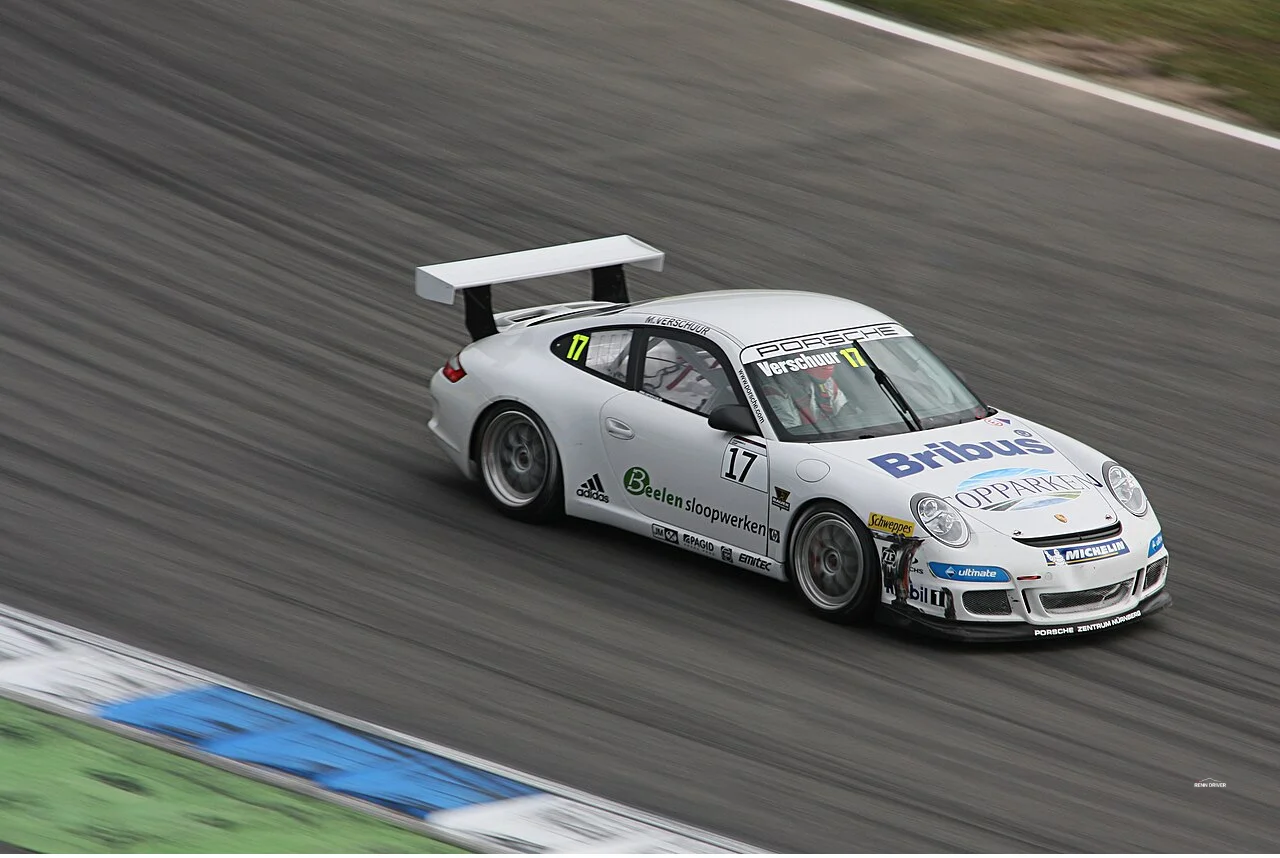 Porsche 991 GT3 Cup car driven by Michael Ammermueller at Hockenheim in 2014
