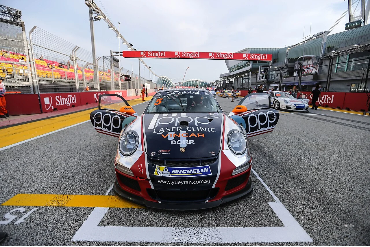 Porsche 992 GT3 Cup car at Eau Rouge during the Carrera Cup Benelux at Spa-Francorchamps