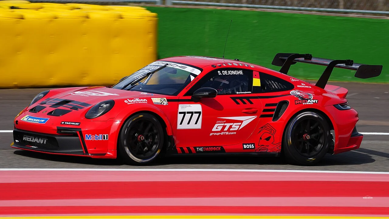 Porsche 992 GT3 Cup cars racing at the Carrera Cup Deutschland at Hockenheimring