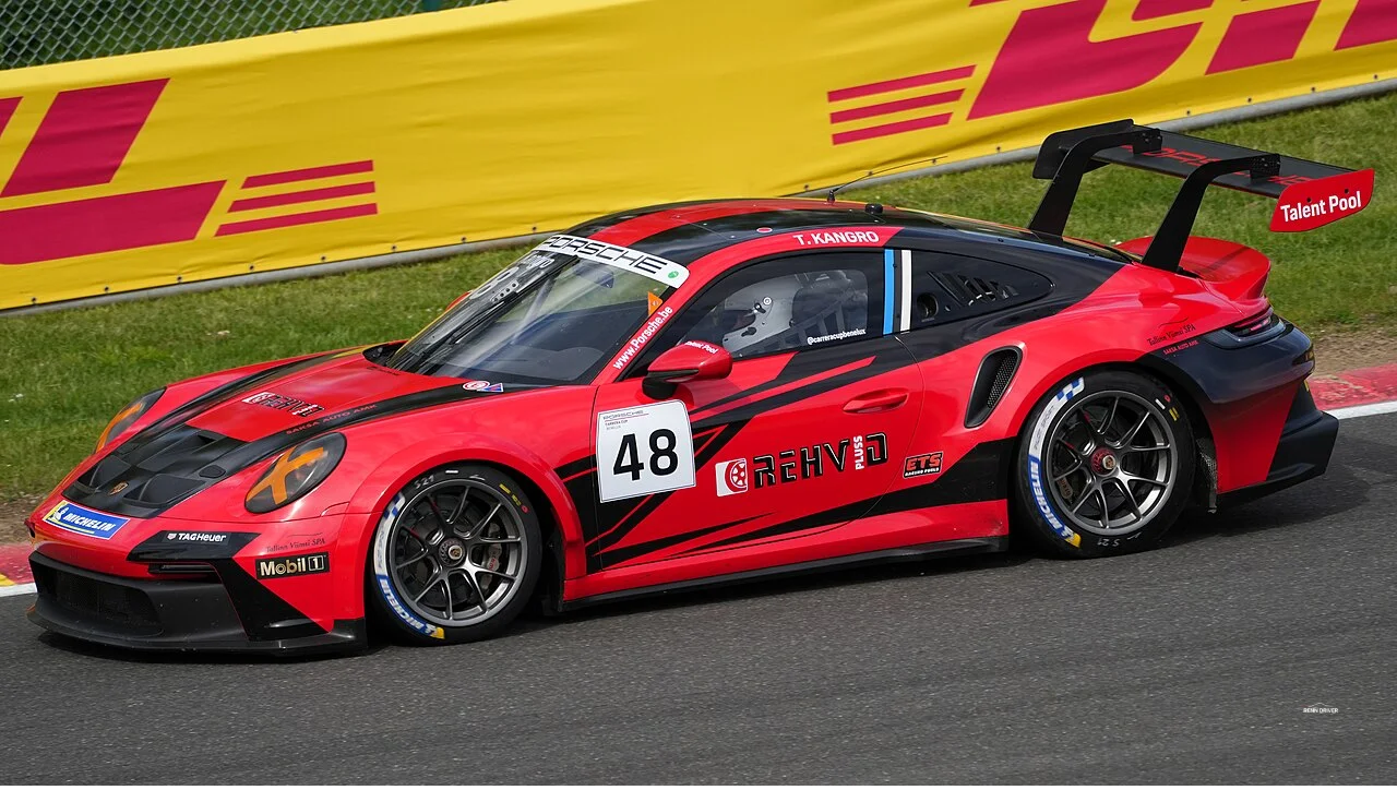 Porsche 992 GT3 Cup car in ID Racing livery at the Carrera Cup Deutschland