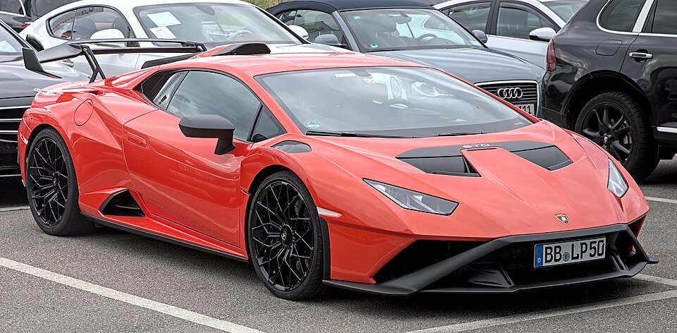 Lamborghini Huracan STO at a car show