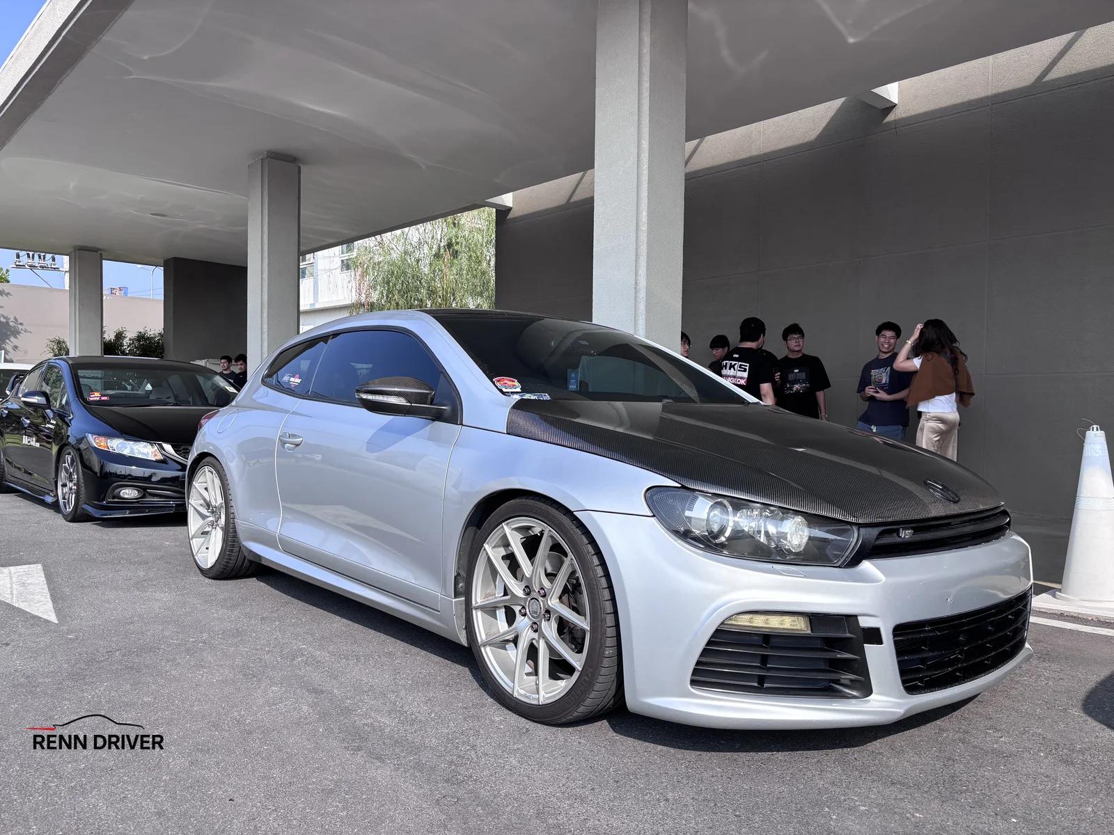 Modified VW Scirocco R under covered parking