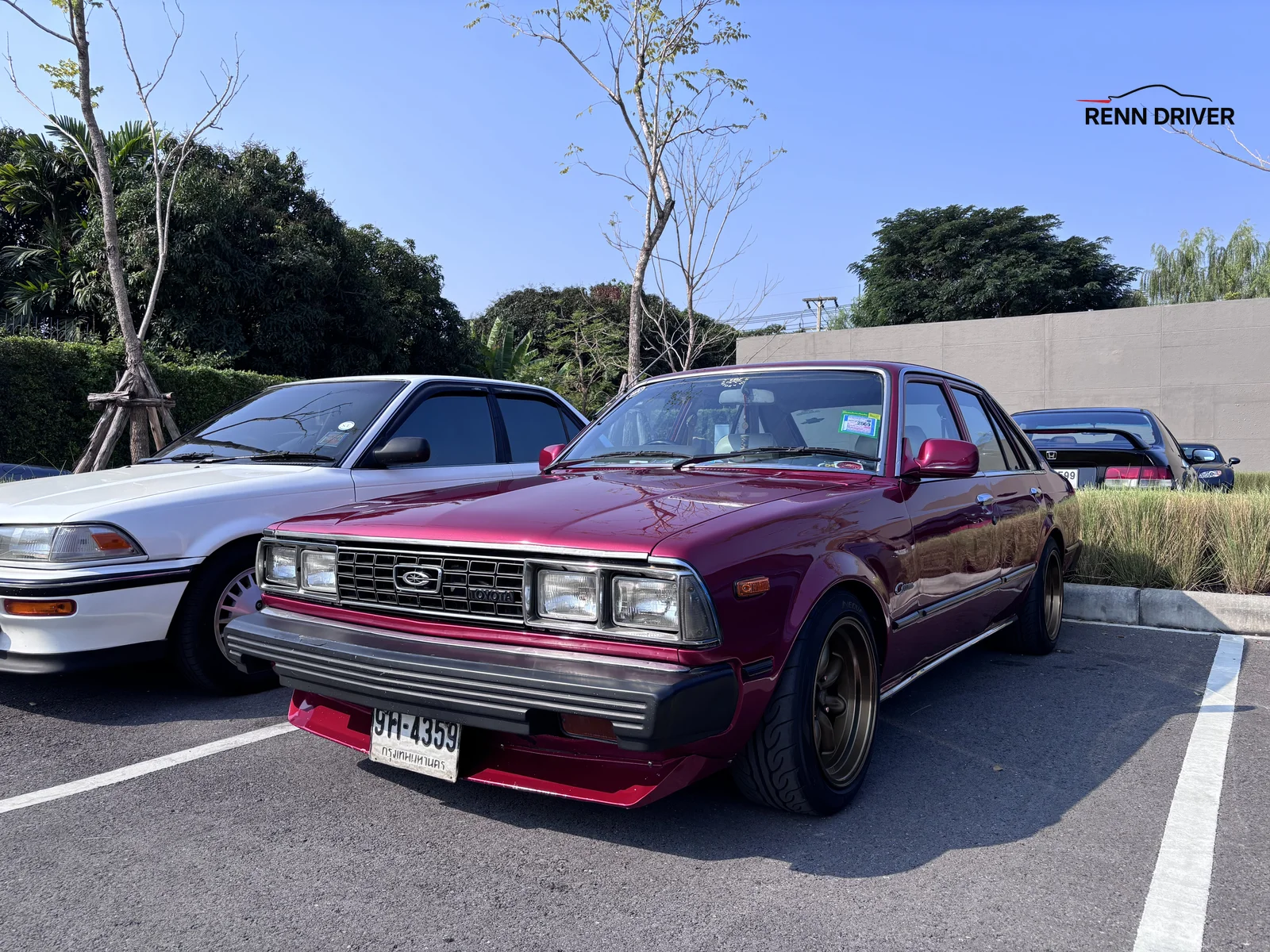 Maroon Toyota Cressida with classic styling