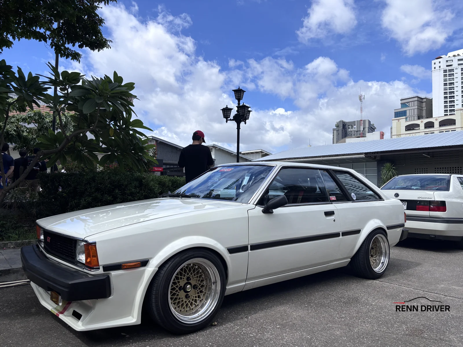 White Toyota Corolla TE71 on BBS wheels