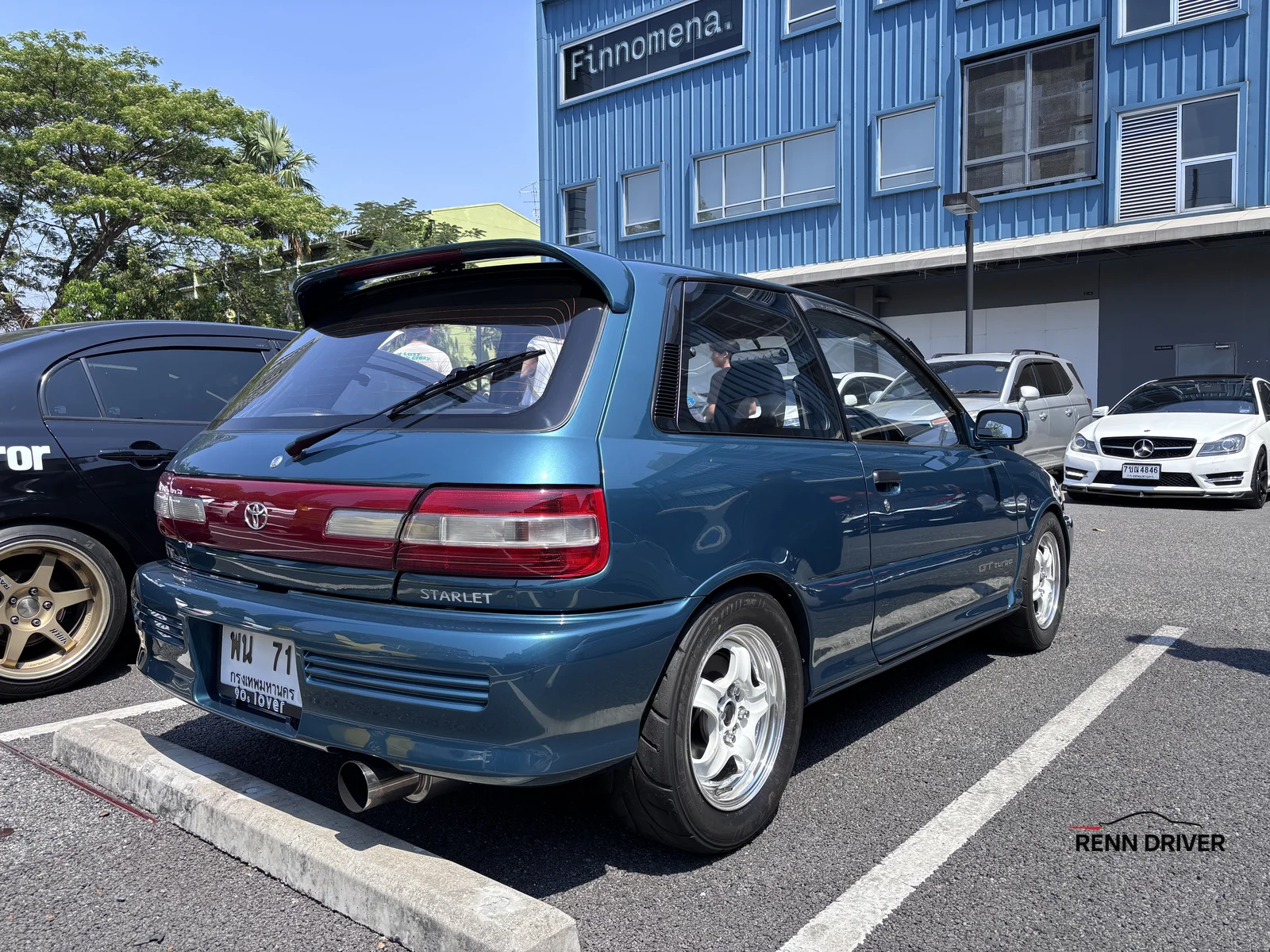 Teal Toyota Starlet GT Turbo rear view